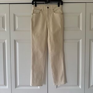 KHAITE Vanessa High-Rise Jeans – Ivory Cream – Size 25